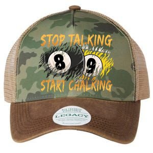 Stop Talking Start Chalking Billiards Cue 8ball Pool Gift Legacy Tie Dye Trucker Hat