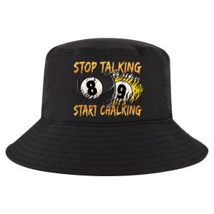 Stop Talking Start Chalking Billiards Cue 8ball Pool Gift Cool Comfort Performance Bucket Hat