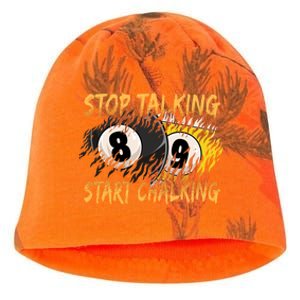 Stop Talking Start Chalking Billiards Cue 8ball Pool Gift Kati - Camo Knit Beanie