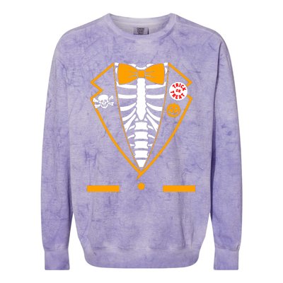 Skeleton Tuxedo Colorblast Crewneck Sweatshirt