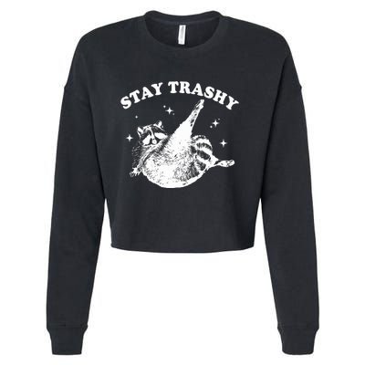 Stay Trashy Cropped Pullover Crew