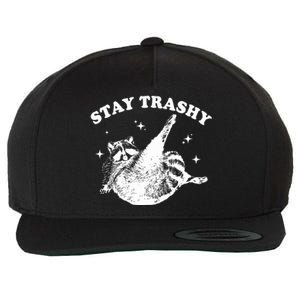 Stay Trashy Wool Snapback Cap