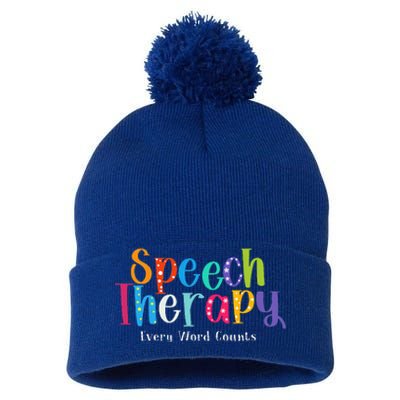 Speech Therapy Speech Language Pathologist Therapist Pom Pom 12in Knit Beanie