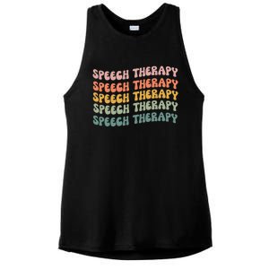 Speech Therapy Speech Language Pathologist Slp Team Ladies PosiCharge Tri-Blend Wicking Tank