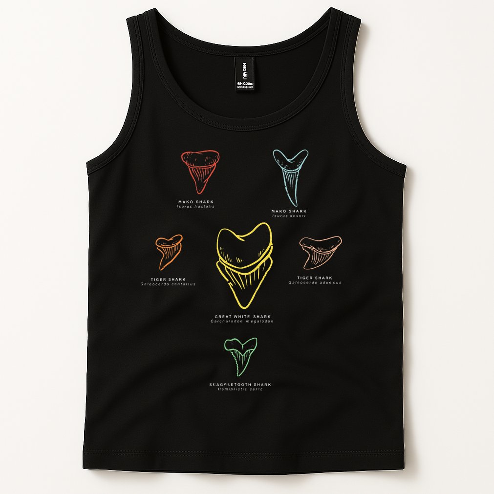 Shark Teeth Shark Tooth Types Shark Teeth Collector Tank Top