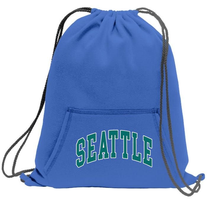 Seattle Text Sweatshirt Cinch Pack Bag