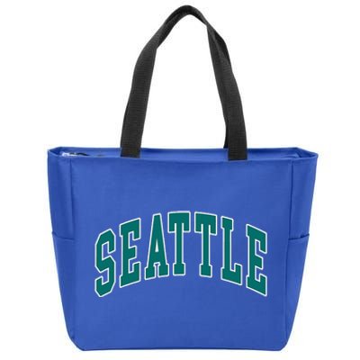 Seattle Text Zip Tote Bag