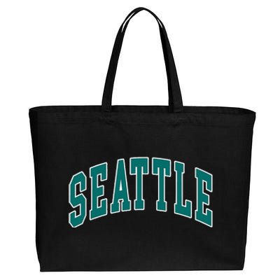 Seattle Text Cotton Canvas Jumbo Tote