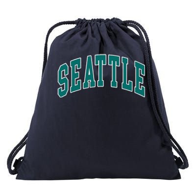 Seattle Text Drawstring Bag