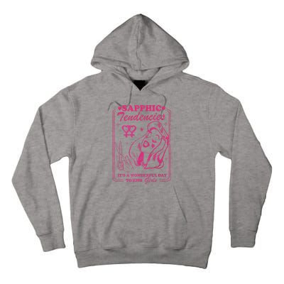 Sapphic Tendencies Sapphic Retro Lesbian Tall Hoodie