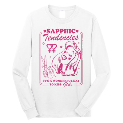 Sapphic Tendencies Sapphic Retro Lesbian Long Sleeve Shirt