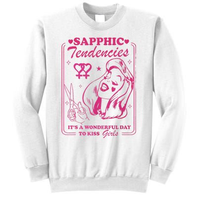 Sapphic Tendencies Sapphic Retro Lesbian Sweatshirt