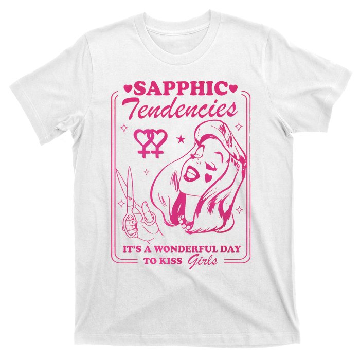 Sapphic Tendencies Sapphic Retro Lesbian T-Shirt