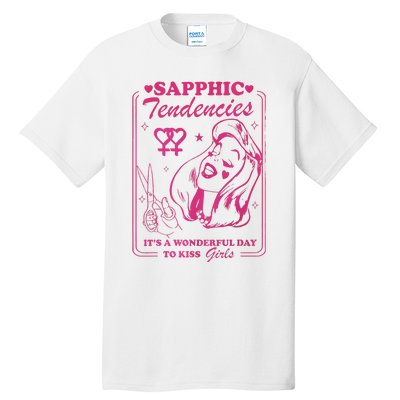 Sapphic Tendencies Sapphic Retro Lesbian Tall T-Shirt