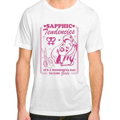 Sapphic Tendencies Sapphic Retro Lesbian Adult ChromaSoft Performance T-Shirt