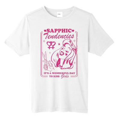 Sapphic Tendencies Sapphic Retro Lesbian Tall Fusion ChromaSoft Performance T-Shirt