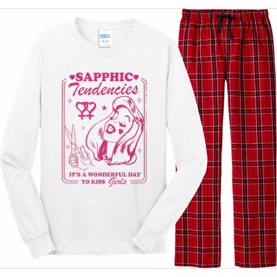 Sapphic Tendencies Sapphic Retro Lesbian Long Sleeve Pajama Set