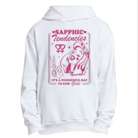 Sapphic Tendencies Sapphic Retro Lesbian Urban Pullover Hoodie