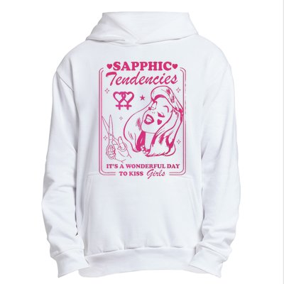 Sapphic Tendencies Sapphic Retro Lesbian Urban Pullover Hoodie