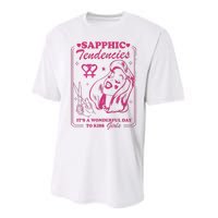 Sapphic Tendencies Sapphic Retro Lesbian Performance Sprint T-Shirt