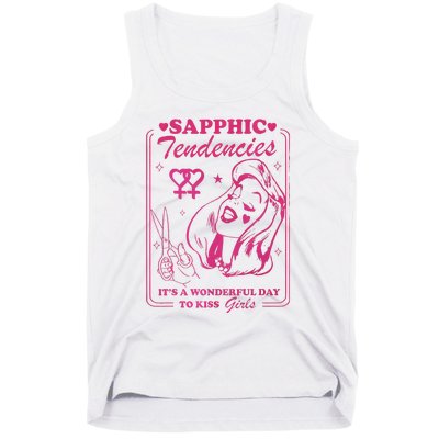 Sapphic Tendencies Sapphic Retro Lesbian Tank Top