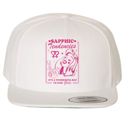 Sapphic Tendencies Sapphic Retro Lesbian Wool Snapback Cap