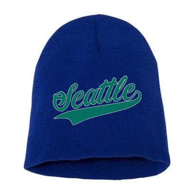 Seattle Text Short Acrylic Beanie