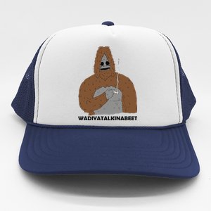 Sassy The Sasquatch Smoke Big Lez Show Retro Gamer Cult Meme Movie Music Trucker Hat