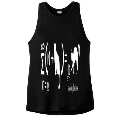String Theory Science Nerd Physics Schrodinger's Cat Ladies PosiCharge Tri-Blend Wicking Tank