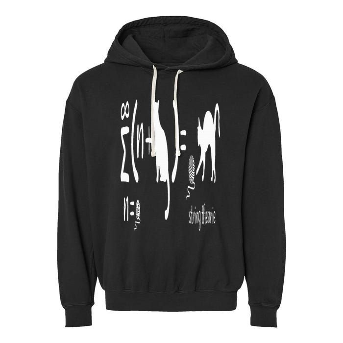 String Theory Science Nerd Physics Schrodinger's Cat Garment-Dyed Fleece Hoodie