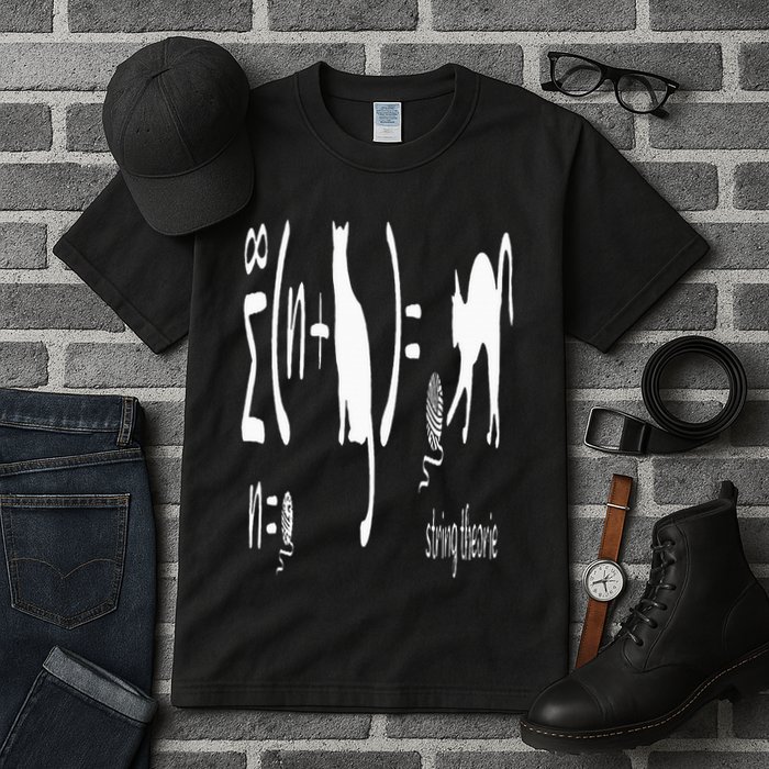 String Theory Science Nerd Physics Schrodinger's Cat Tall T-Shirt