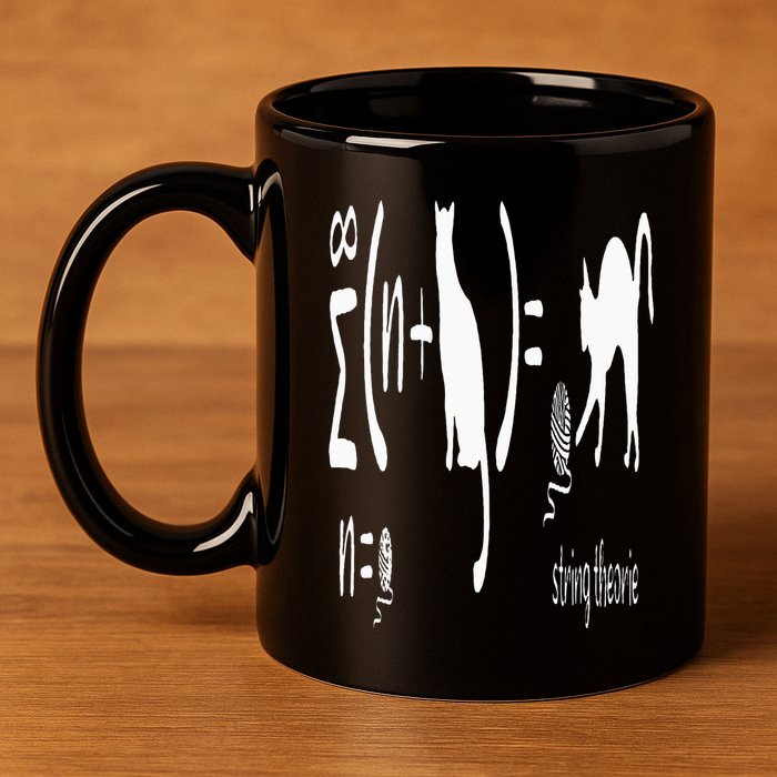 String Theory Science Nerd Physics Schrodinger's Cat 11oz C Handle Ceramic Mug