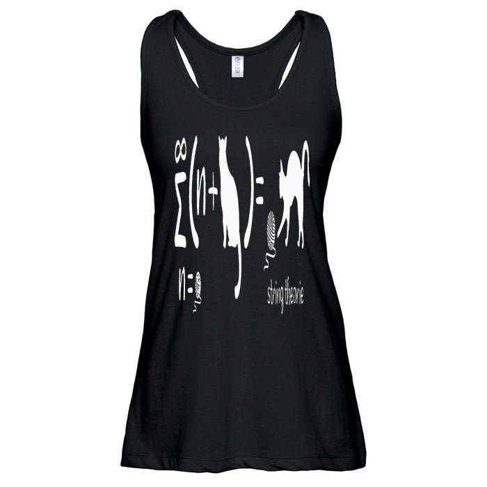 String Theory Science Nerd Physics Schrodinger's Cat Ladies Essential Flowy Tank