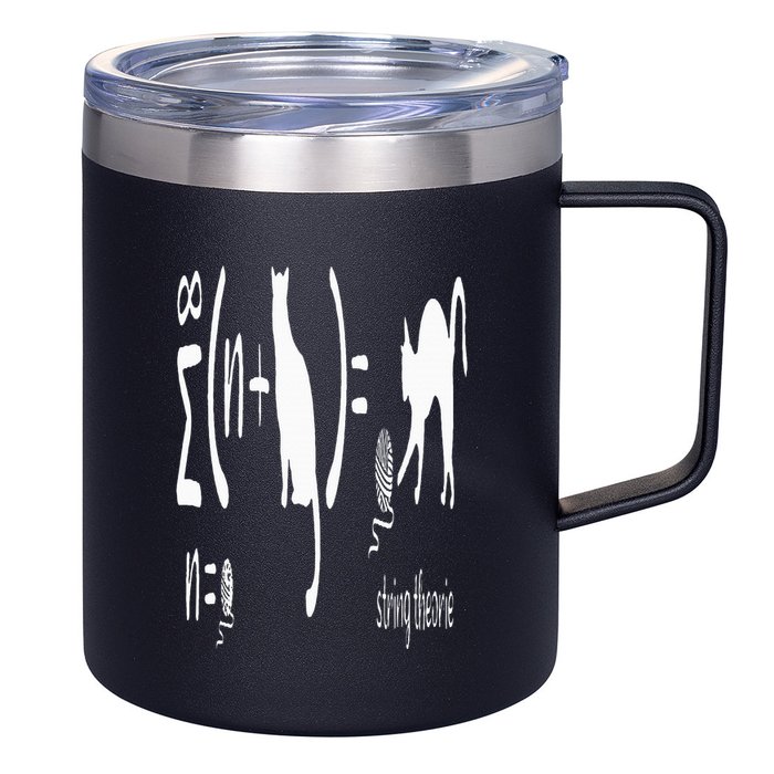 String Theory Science Nerd Physics Schrodinger's Cat 12oz Stainless Steel Coffee Mug