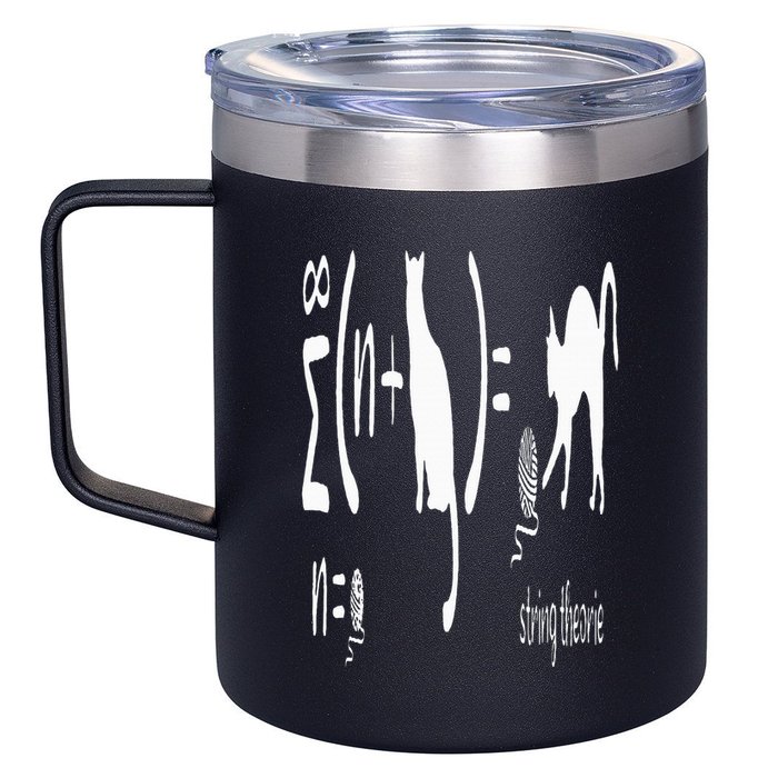 String Theory Science Nerd Physics Schrodinger's Cat 12oz Stainless Steel Coffee Mug
