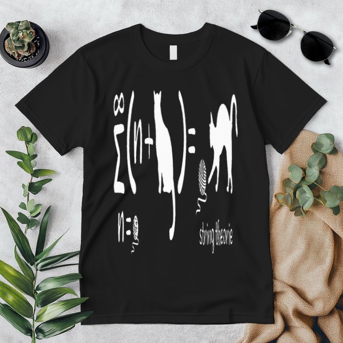 String Theory Science Nerd Physics Schrodinger's Cat Premium T-Shirt