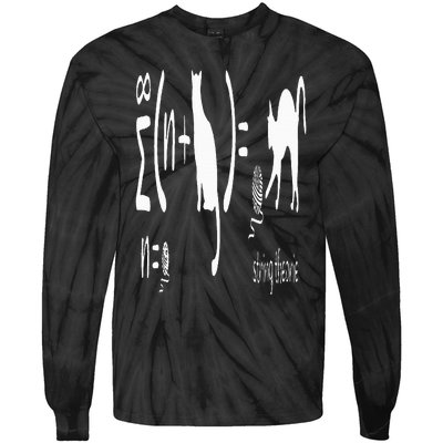 String Theory Science Nerd Physics Schrodinger's Cat Tie-Dye Long Sleeve Shirt