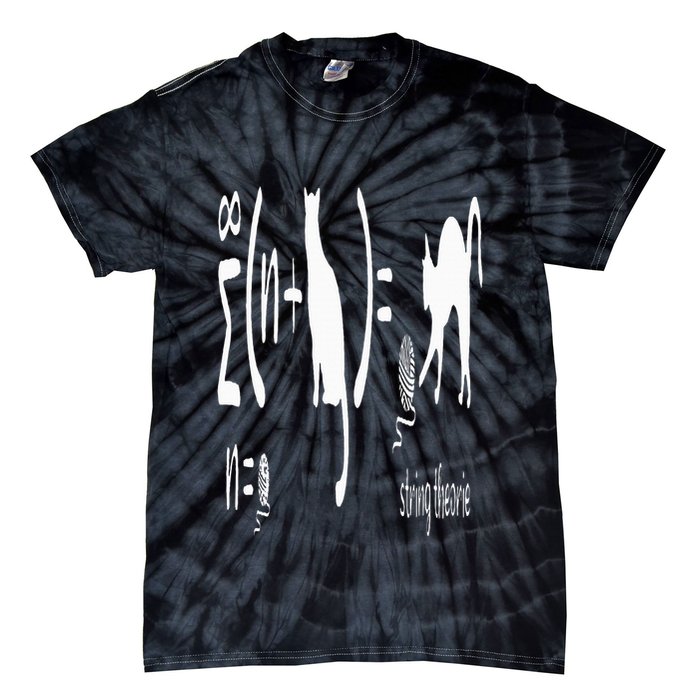 String Theory Science Nerd Physics Schrodinger's Cat Tie-Dye T-Shirt