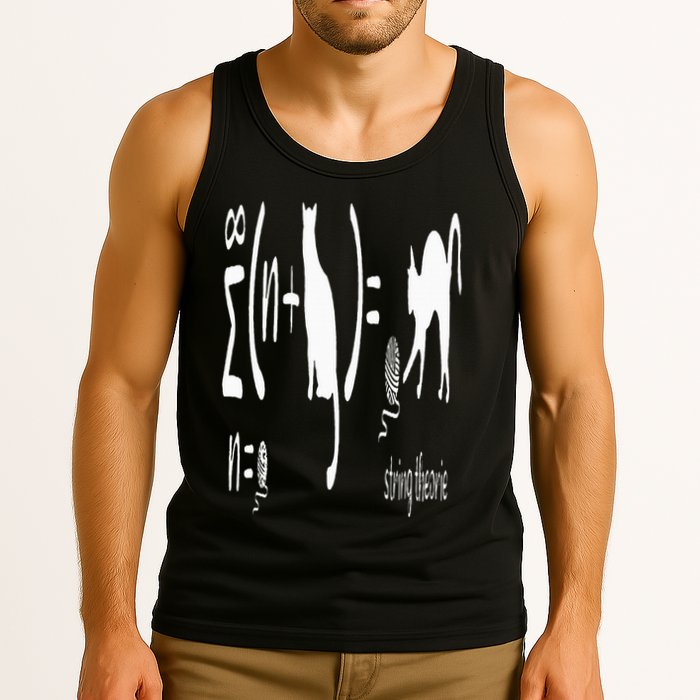 String Theory Science Nerd Physics Schrodinger's Cat Tank Top