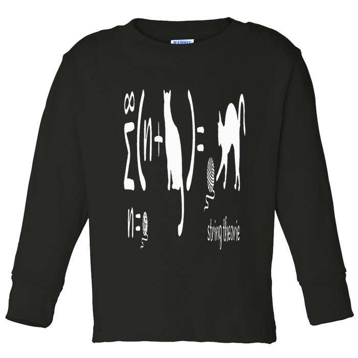 String Theory Science Nerd Physics Schrodinger's Cat Toddler Long Sleeve Shirt