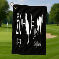 String Theory Science Nerd Physics Schrodinger's Cat Golf Towel