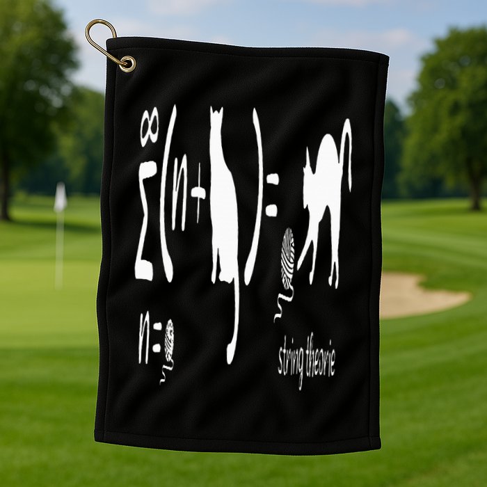 String Theory Science Nerd Physics Schrodinger's Cat Golf Towel