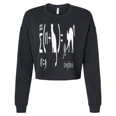 String Theory Science Nerd Physics Schrodinger's Cat Cropped Pullover Crew