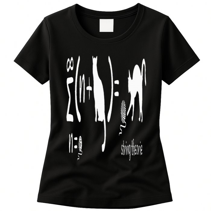 String Theory Science Nerd Physics Schrodinger's Cat Womens T-Shirt