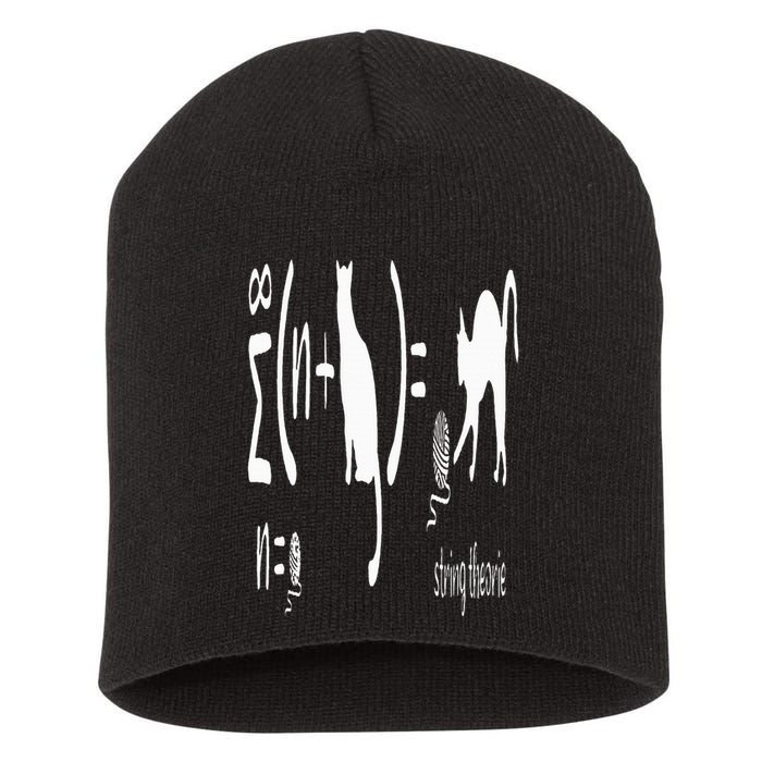 String Theory Science Nerd Physics Schrodinger's Cat Short Acrylic Beanie