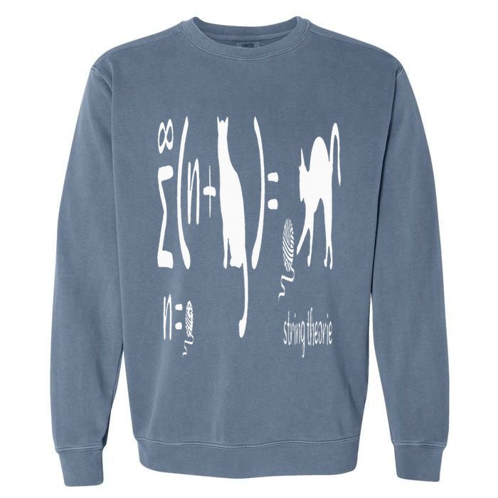 String Theory Science Nerd Physics Schrodinger's Cat Garment-Dyed Sweatshirt
