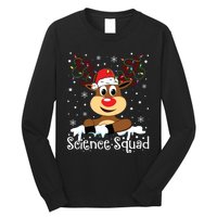 Science Teacher Squad Reindeer Christmas Teacher Xmas Lights Long Sleeve Shirt