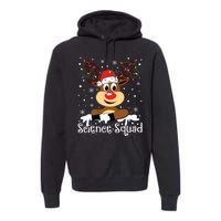 Science Teacher Squad Reindeer Christmas Teacher Xmas Lights Premium Hoodie