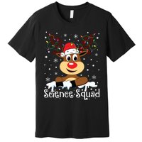 Science Teacher Squad Reindeer Christmas Teacher Xmas Lights Premium T-Shirt