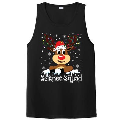 Science Teacher Squad Reindeer Christmas Teacher Xmas Lights PosiCharge Competitor Tank